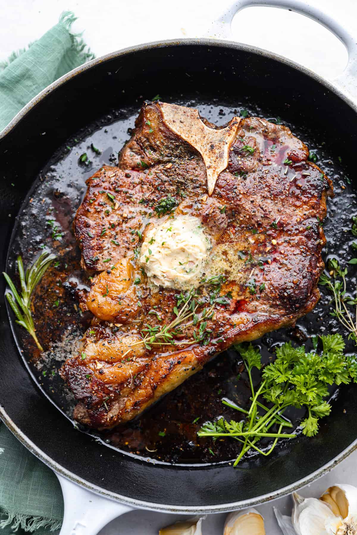 
                  Pan Seared T-Bone Steak Recipe