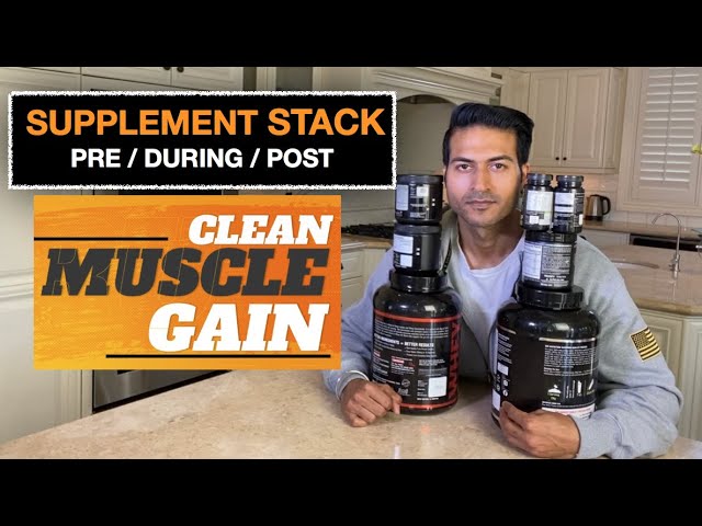 
                  Supplement Stack (Pre/During/Post)  - CLEAN MUSCLE GAIN Program by Guru Mann